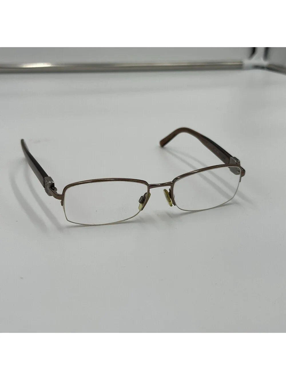Burberry Eyeglasses B 1146 1016 Brown Half Rim Frame Italy 52-17 135 Frames Only